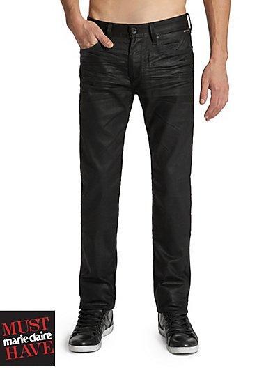 Guess Lincoln Slim Straight Jeans In Black Solar Wash, 32 Inseam