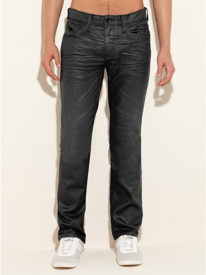 Guess Lincoln Original Straight Jeans In Gunmetal Grey Solar Wash, 32 Inseam