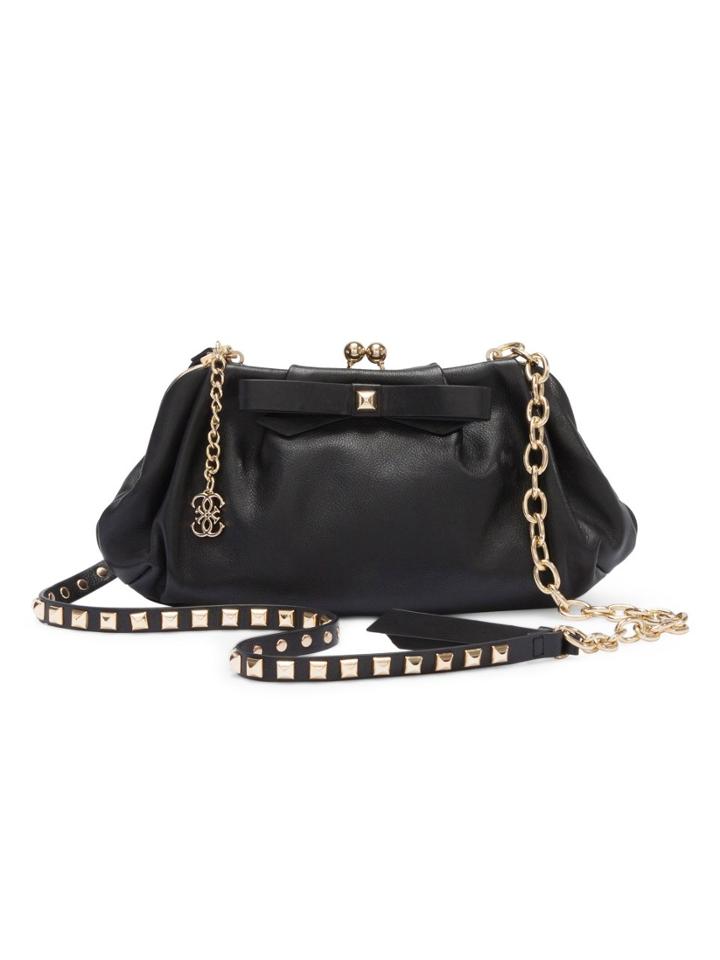 Guess Leather Bow Clutch, Black