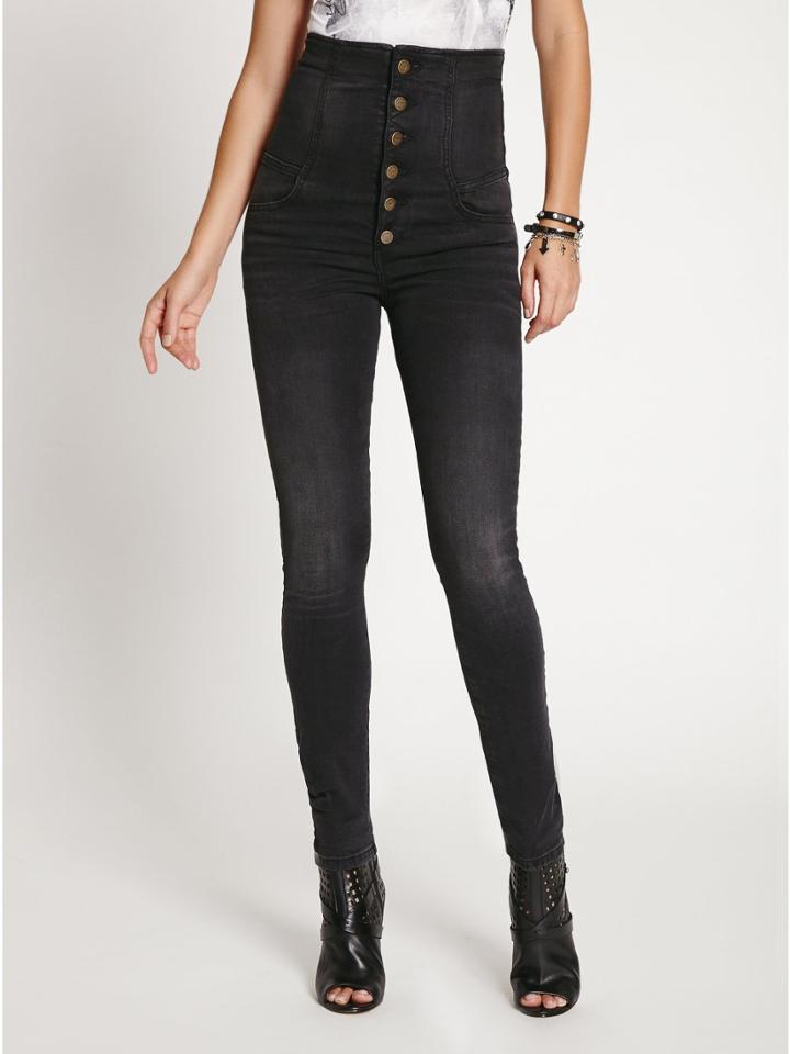 Guess Corset Skinny Jeans In Baldwin Wash