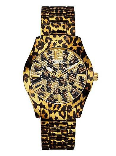 Guess Leopard-print Glitz Sporty Watch