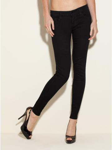 GUESS Power Skinny Black Jeans with Sequined B, RINSE (23)