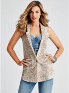Guess Tuxedo Vest With Snake Foil Print
