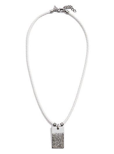 Guess The Festival Collection   Braided Leather Pendant Necklace