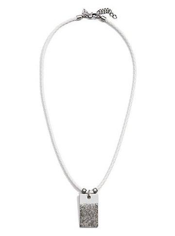 Guess The Festival Collection   Braided Leather Pendant Necklace