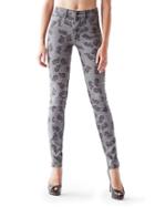 Guess 1981 High-rise Skinny Jeans With Floral Lace Print