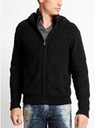 Guess Dawson Long-sleeve Mix-stitch Hooded Sweater