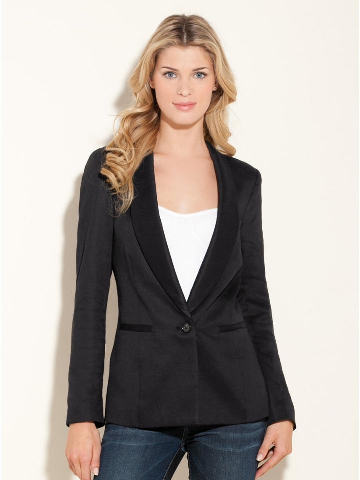 Guess Cece Boyfriend Blazer, Jet Black (2)