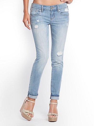Guess Gabby Cuffed Skinny Jean - Light Wash