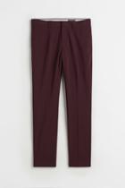 H & M - Skinny Fit Suit Pants - Red