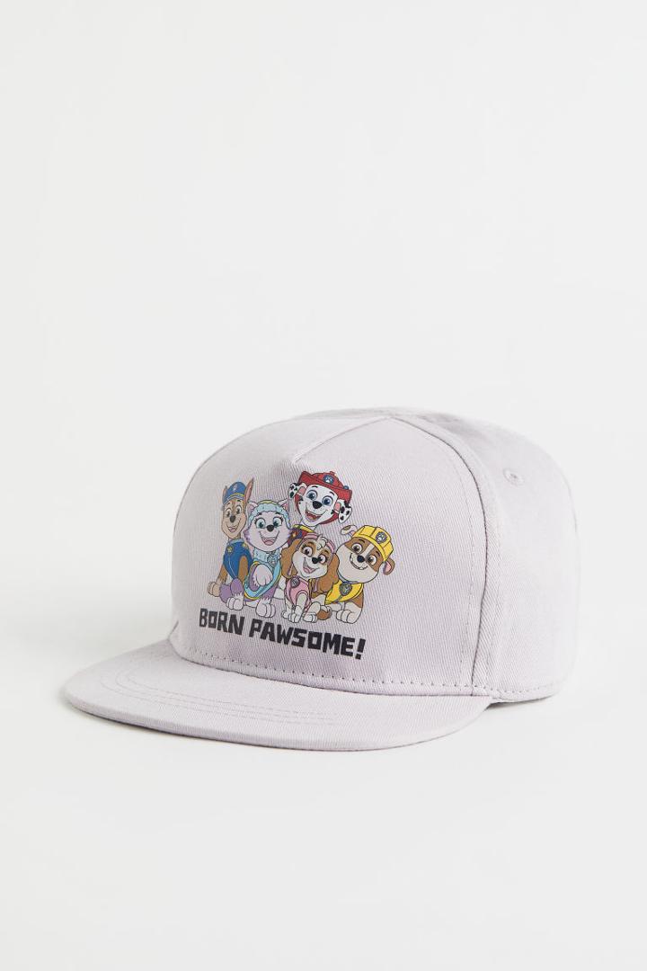 H & M - Graphic-design Cap - Gray
