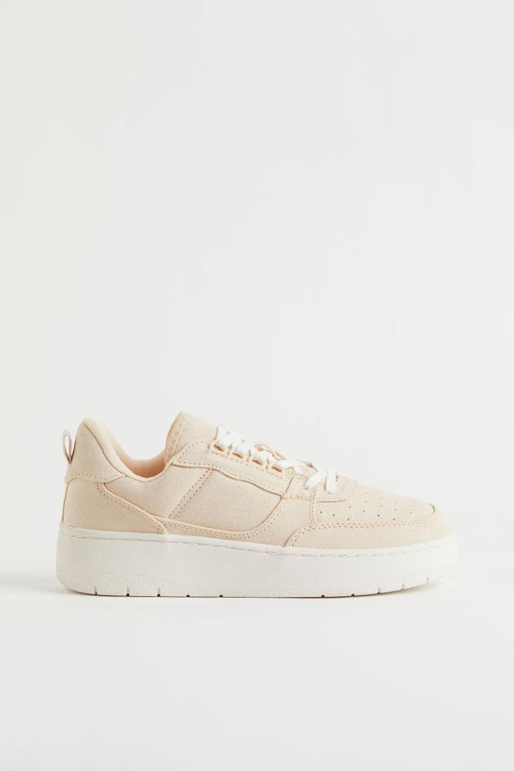 H & M - Canvas Sneakers - Beige