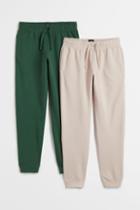 H & M - 2-pack Regular Fit Joggers - Green