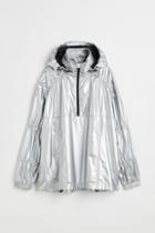 H & M - Relaxed Fit Running Anorak - Silver