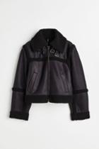 H & M - Fleece-lined Jacket - Black