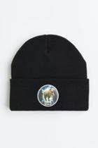 H & M - Knitted Motif-detail Hat - Black