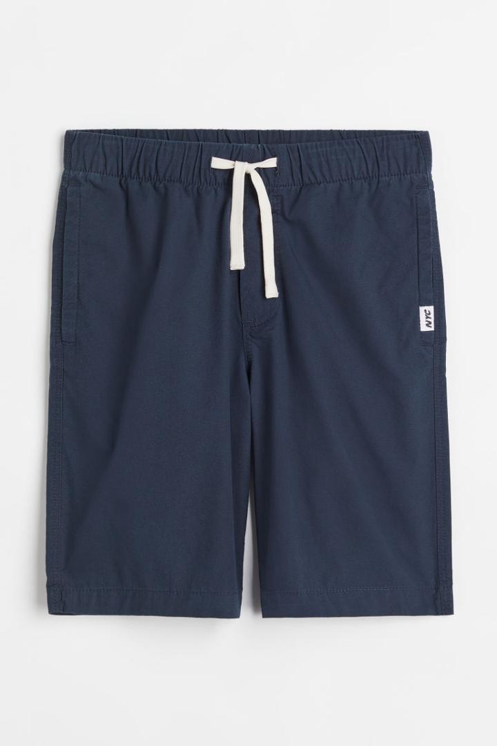 H & M - Cotton Shorts - Blue