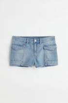 H & M - Denim Cargo Shorts - Blue