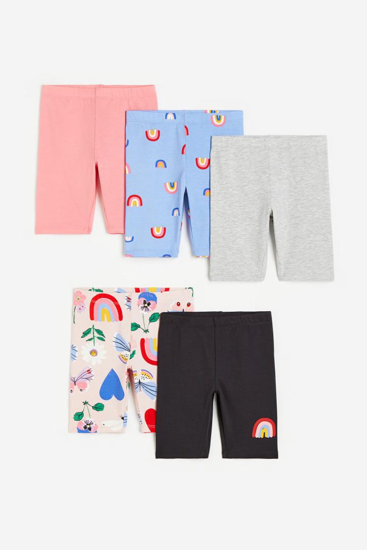 H & M - 5-pack Bike Shorts - Pink