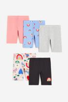 H & M - 5-pack Bike Shorts - Pink