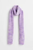 H & M - Jacquard-knit Scarf - Purple