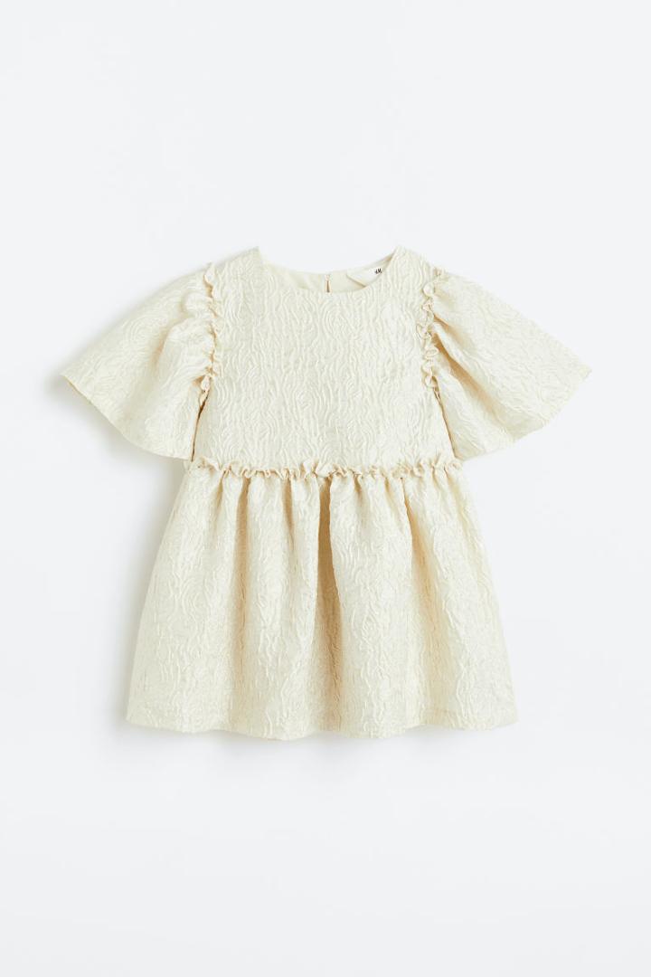H & M - Jacquard-weave Dress - Orange