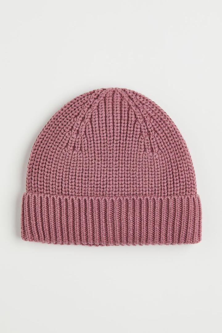 H & M - Knit Cotton Hat - Pink