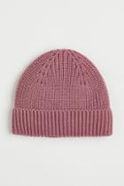H & M - Knit Cotton Hat - Pink
