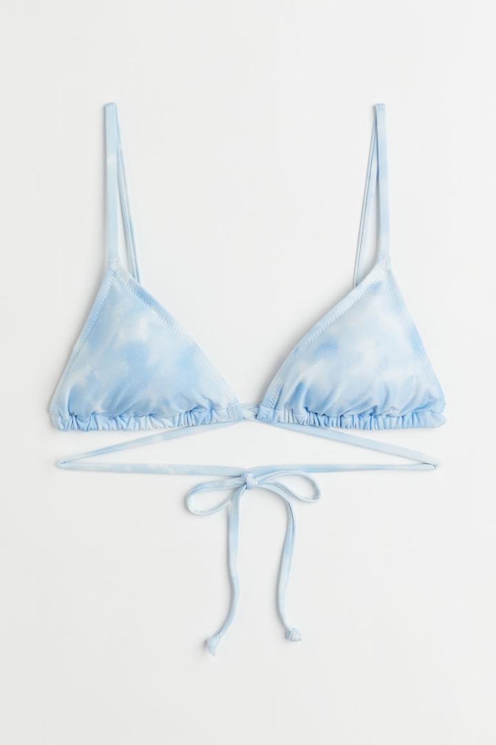 H & M - Padded Triangle Bikini Top - White