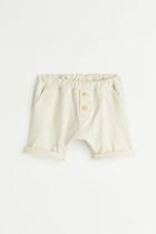 H & M - Slub Jersey Shorts - Beige