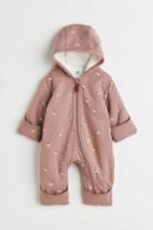 H & M - Hooded Jumpsuit - Pink