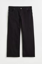 H & M - H & M+ Wide-leg Twill Pants - Black