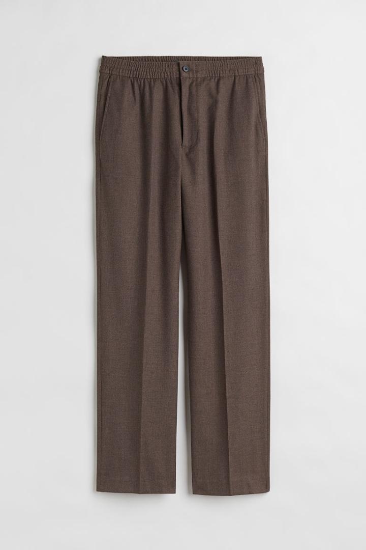 H & M - Relaxed Fit Suit Pants - Brown