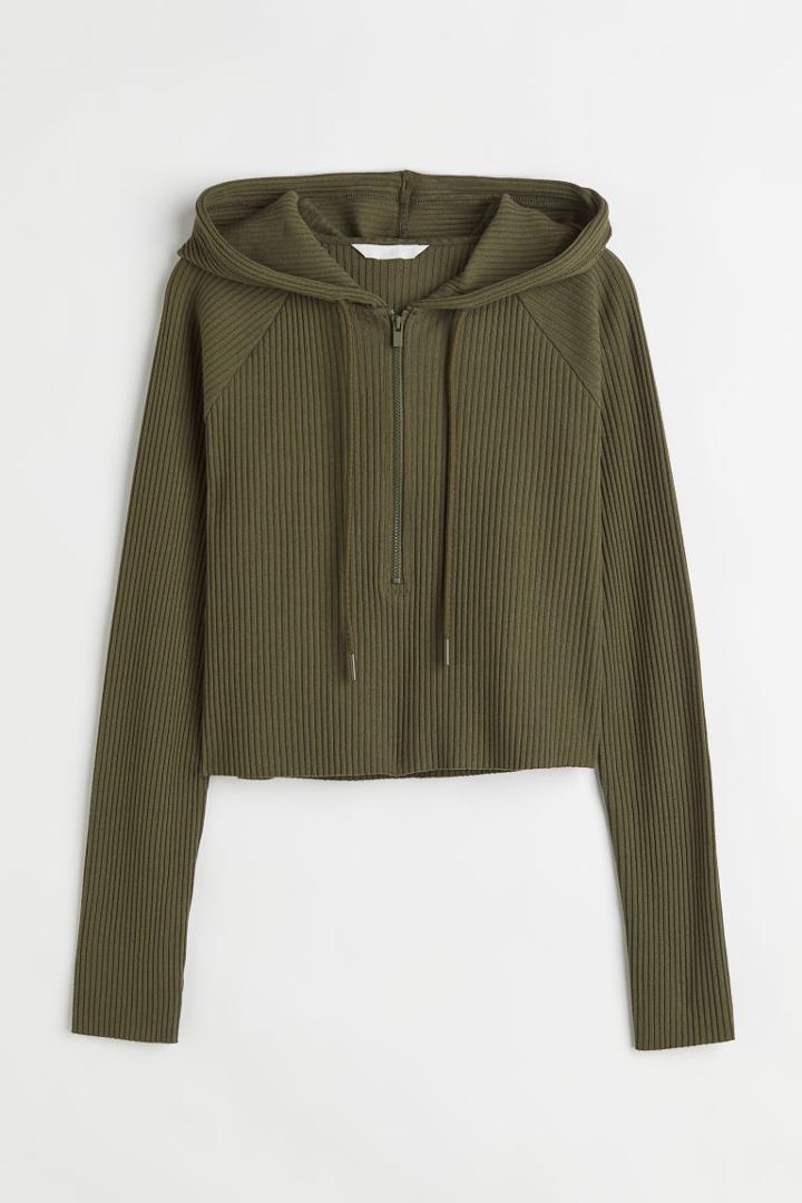 H & M - H & M+ Crped Drawstring-front Blouse - Black