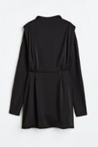 H & M - Dolman-sleeved Dress - Black