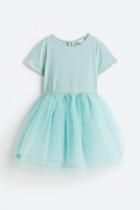 H & M - Tulle-skirt Dress - Green