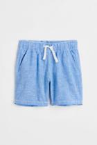 H & M - Linen-blend Pull-on Shorts - Blue