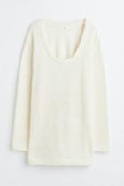 H & M - Fluffy-knit Top - Beige
