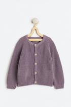 H & M - Knit Cotton Cardigan - Purple