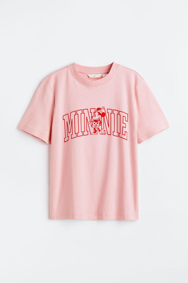 H & M - T-shirt With Motif - Pink