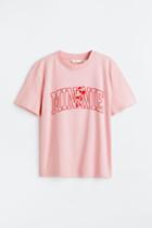 H & M - T-shirt With Motif - Pink