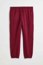 H & M - Relaxed Fit Sweatpants - Red