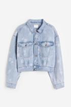 H & M - Printed Denim Jacket - Blue