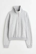 H & M - Collared Sweatshirt - Gray