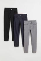 H & M - 3-pack Slim Fit Stretch Jeans - Black