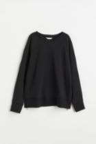 H & M - Mama Zip-detail Sweatshirt - Black