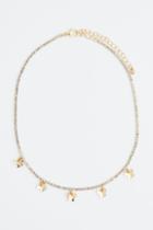 H & M - Rhinestone Necklace - Gold