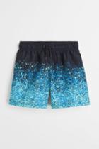 H & M - Patterned Swim Shorts - Turquoise