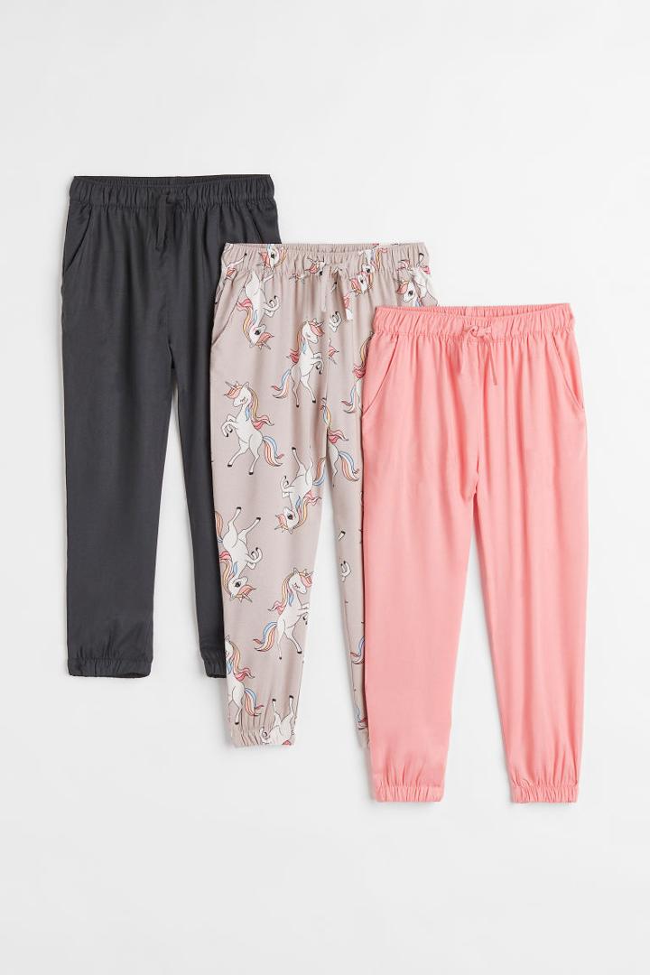 H & M - 3-pack Joggers - Brown