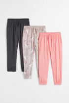 H & M - 3-pack Joggers - Brown